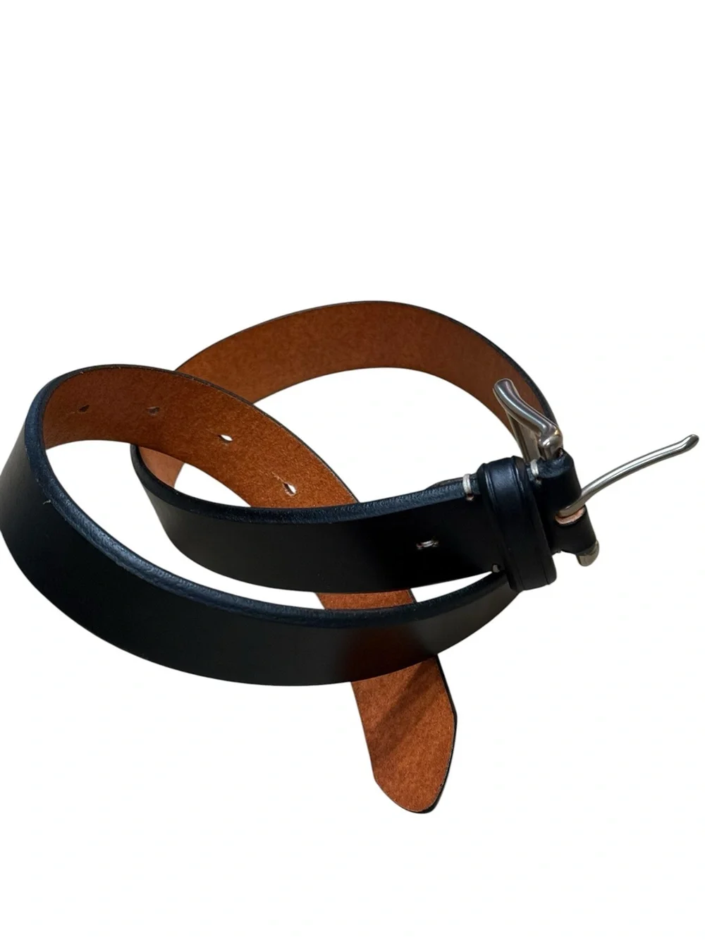 Men's Classic Black Leather Belt - Volpi concerie